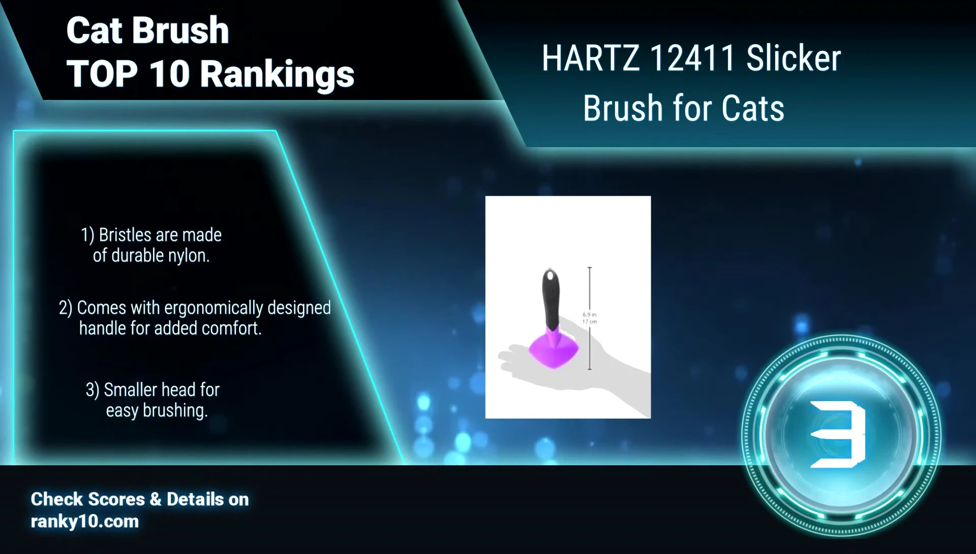 Safari W-419 Cat Self-Cleaning Slicker Brush