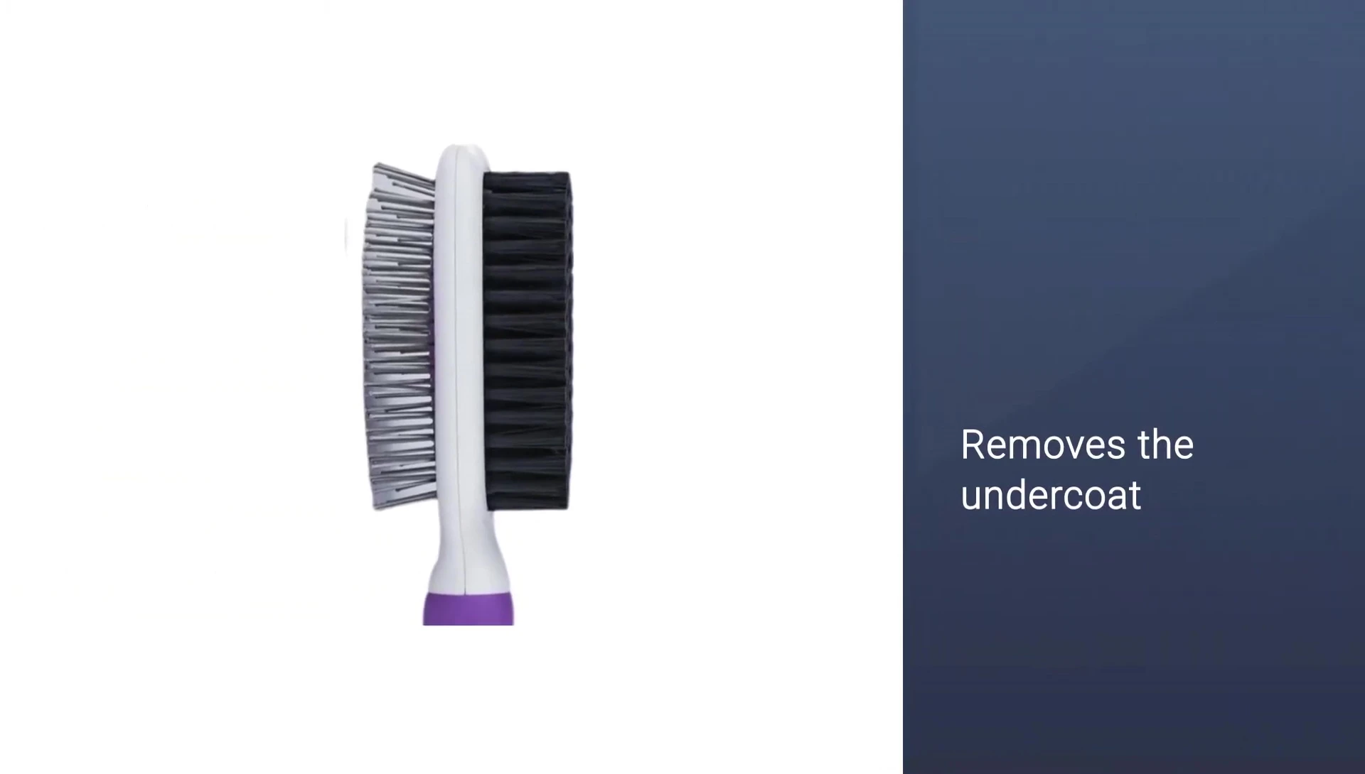 Close-up showcasing both sides of the Poodle Pet brush
