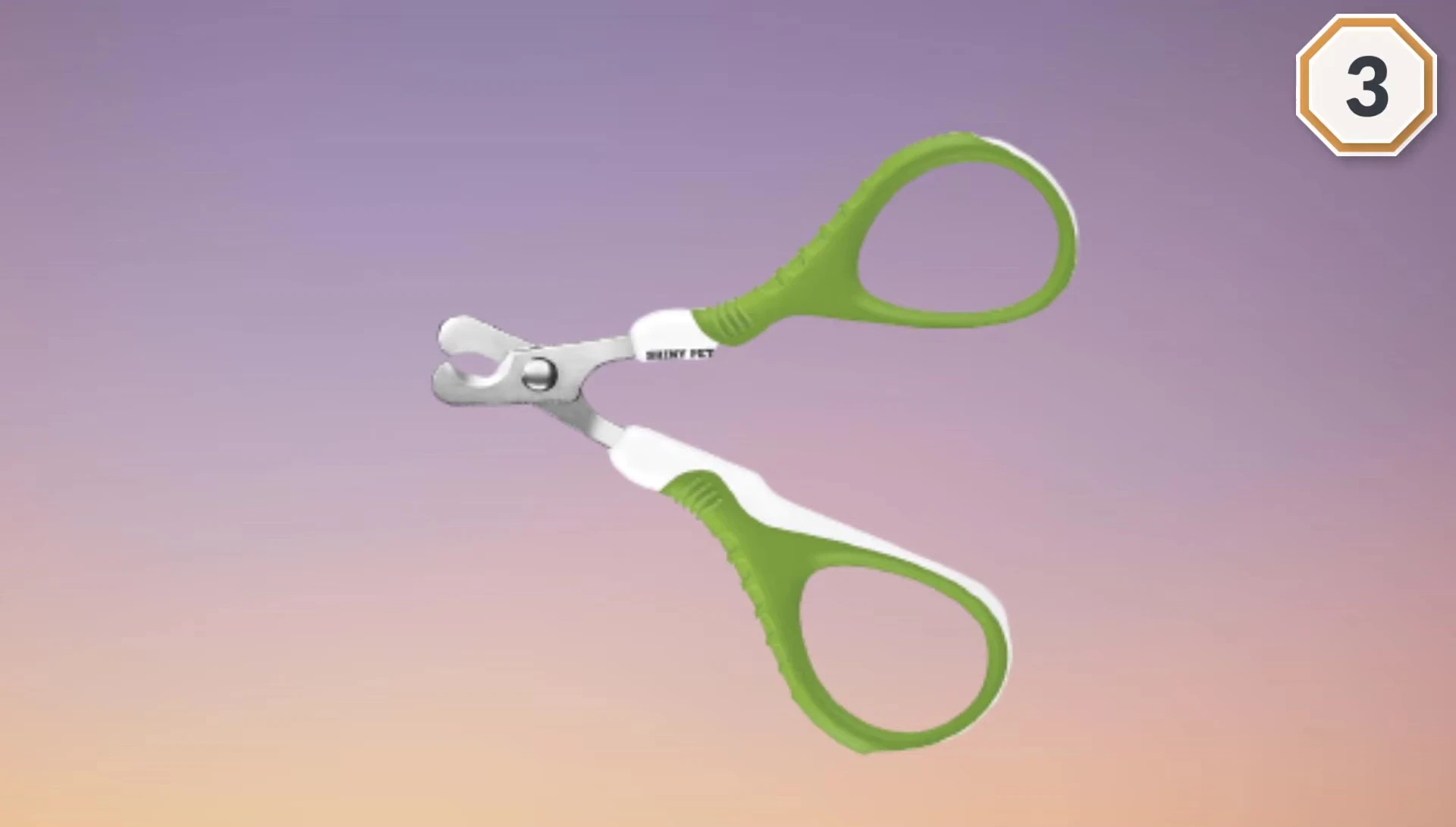 Close up of Shiny Pet clipper highlighting the ergonomic design and the rubberized coating.