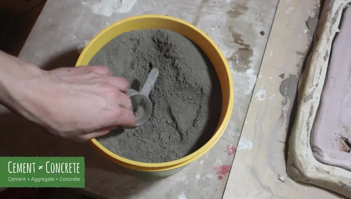 Pour the concrete into the alginate mold, ensuring an even surface and removing air pockets. Let it set for at least 8 hours (18+ recommended).