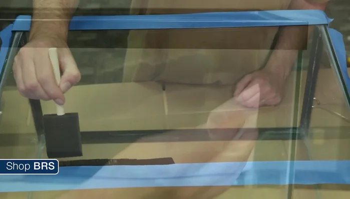 Use a foam brush for edges, then the roller for the main areas.