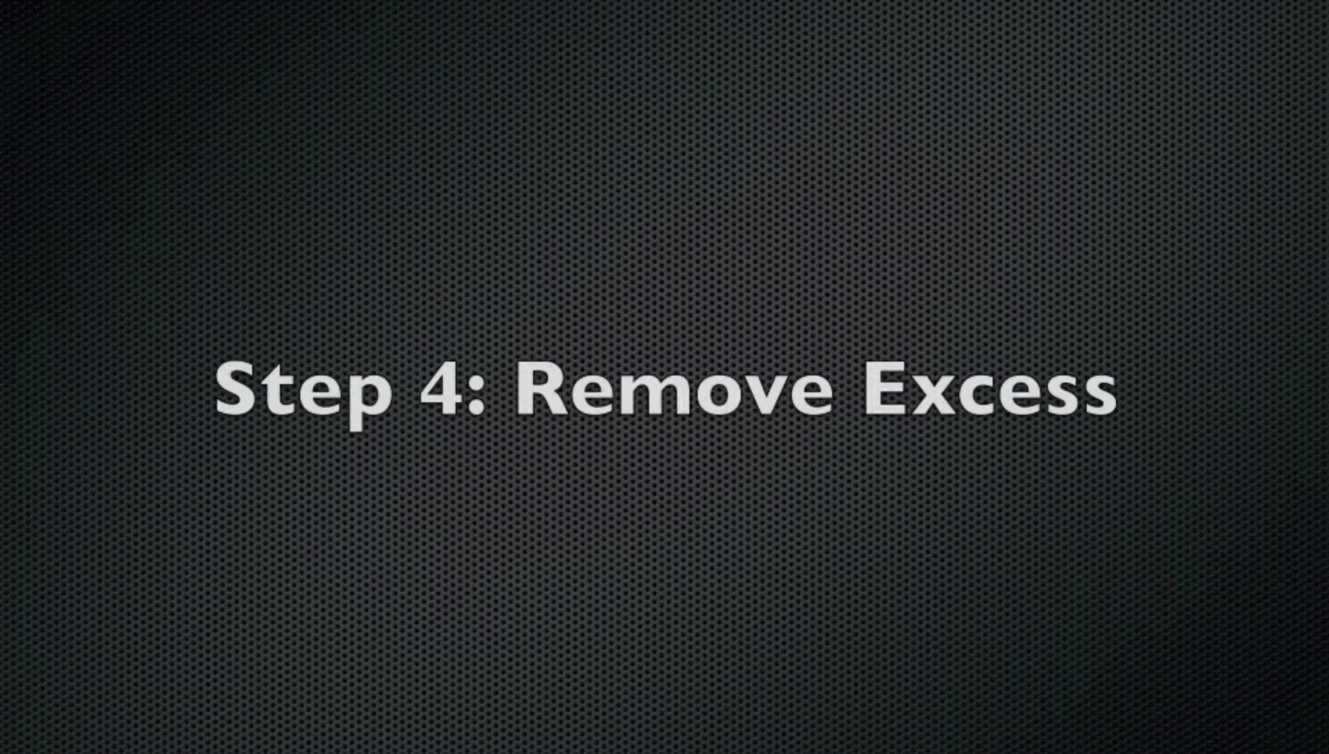 Trimming excess background material.
