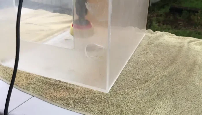 Thoroughly wipe away the polish residue with microfiber cloths.