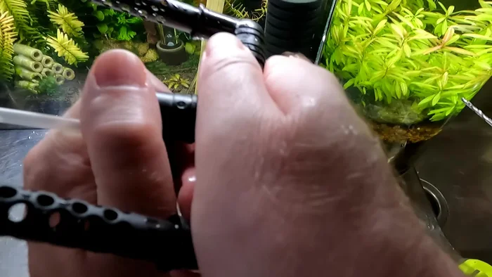 Reconnect the pipe and observe the improved airflow.