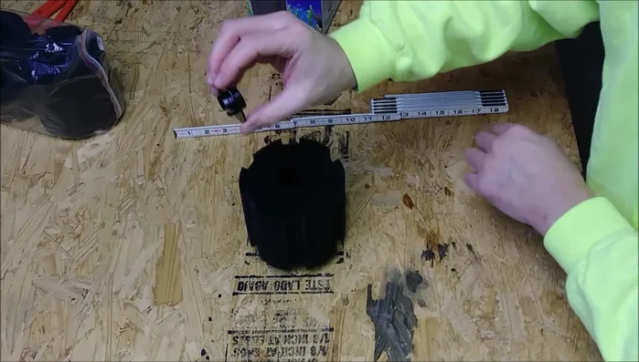 Assembly of the filter: attach sponge, diffuser cap, and air intake tube.