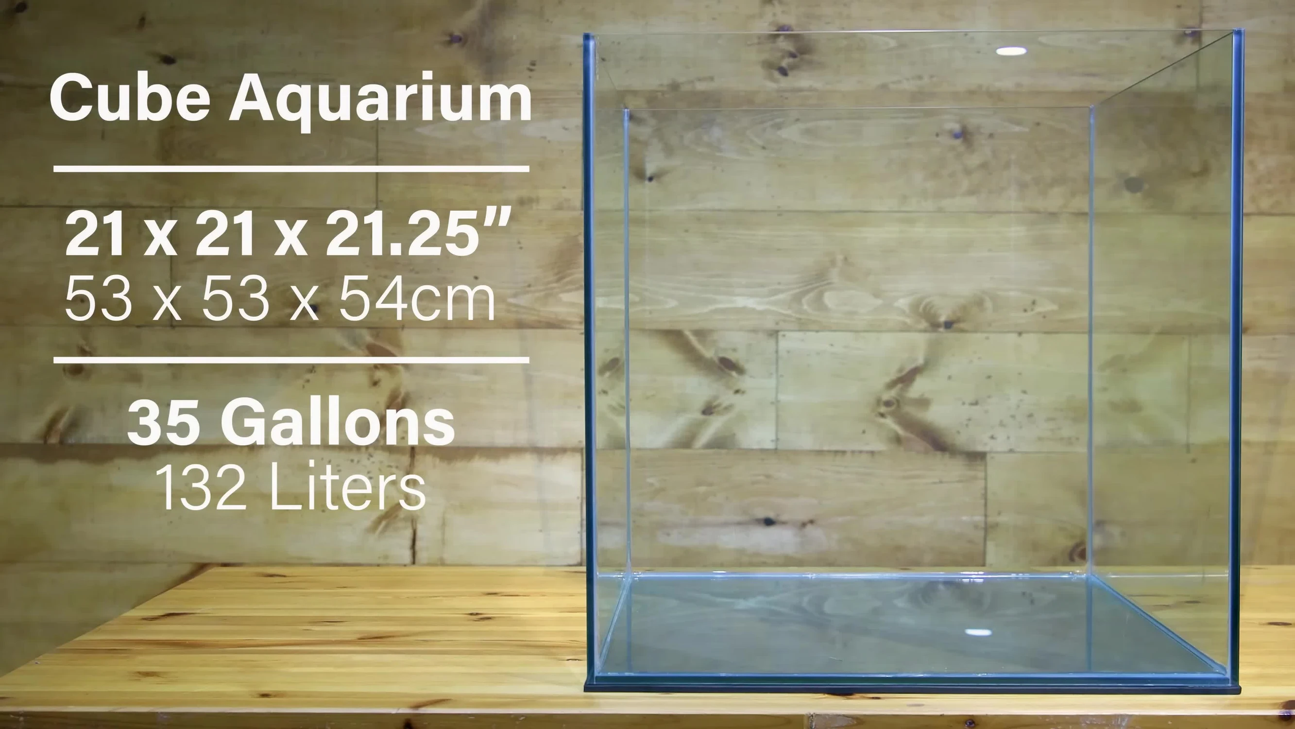 Dimensions of the 35-gallon cube aquarium