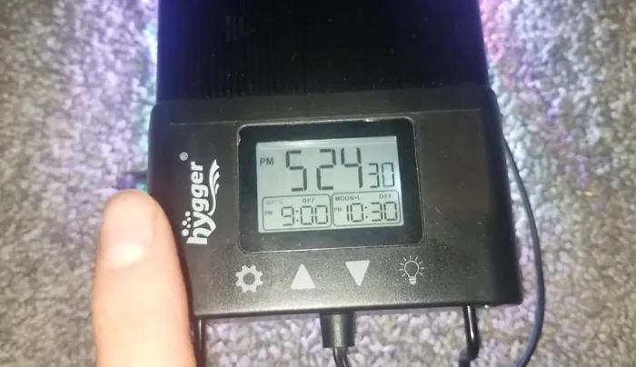 Changing the color and intensity of the nighttime timer light: