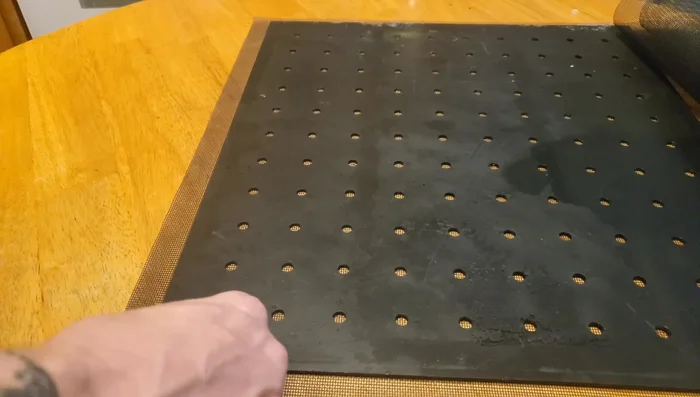 Add more glue to secure any loose areas of the screening.