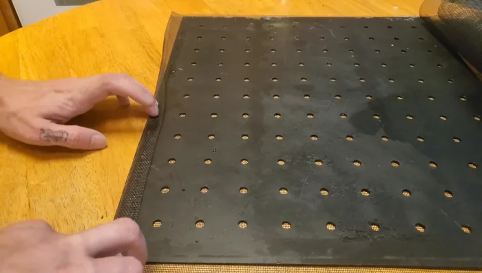 Add more glue to secure any loose areas of the screening.