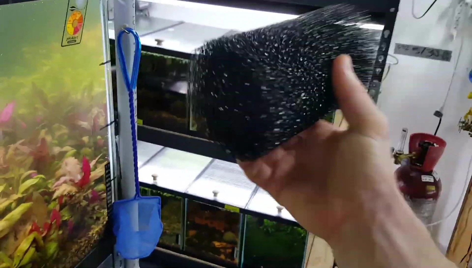 Large open-cell sponge pre-filter for canister filters.