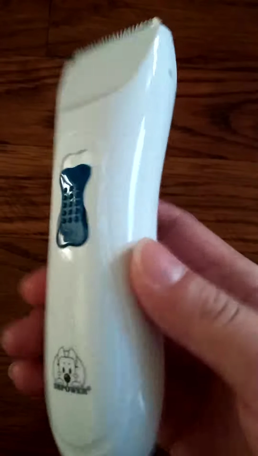 A shot emphasizing the quiet operation of the trimmer.