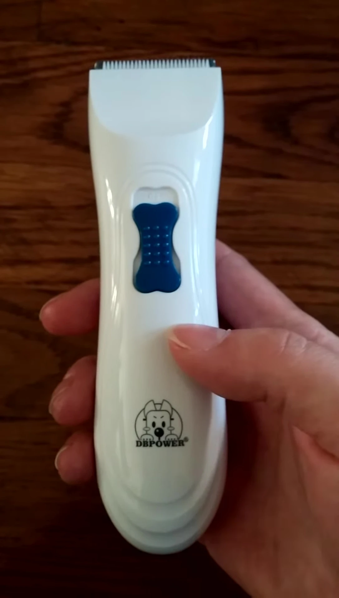 The trimmer displayed with a positive message or a thumbs-up.
