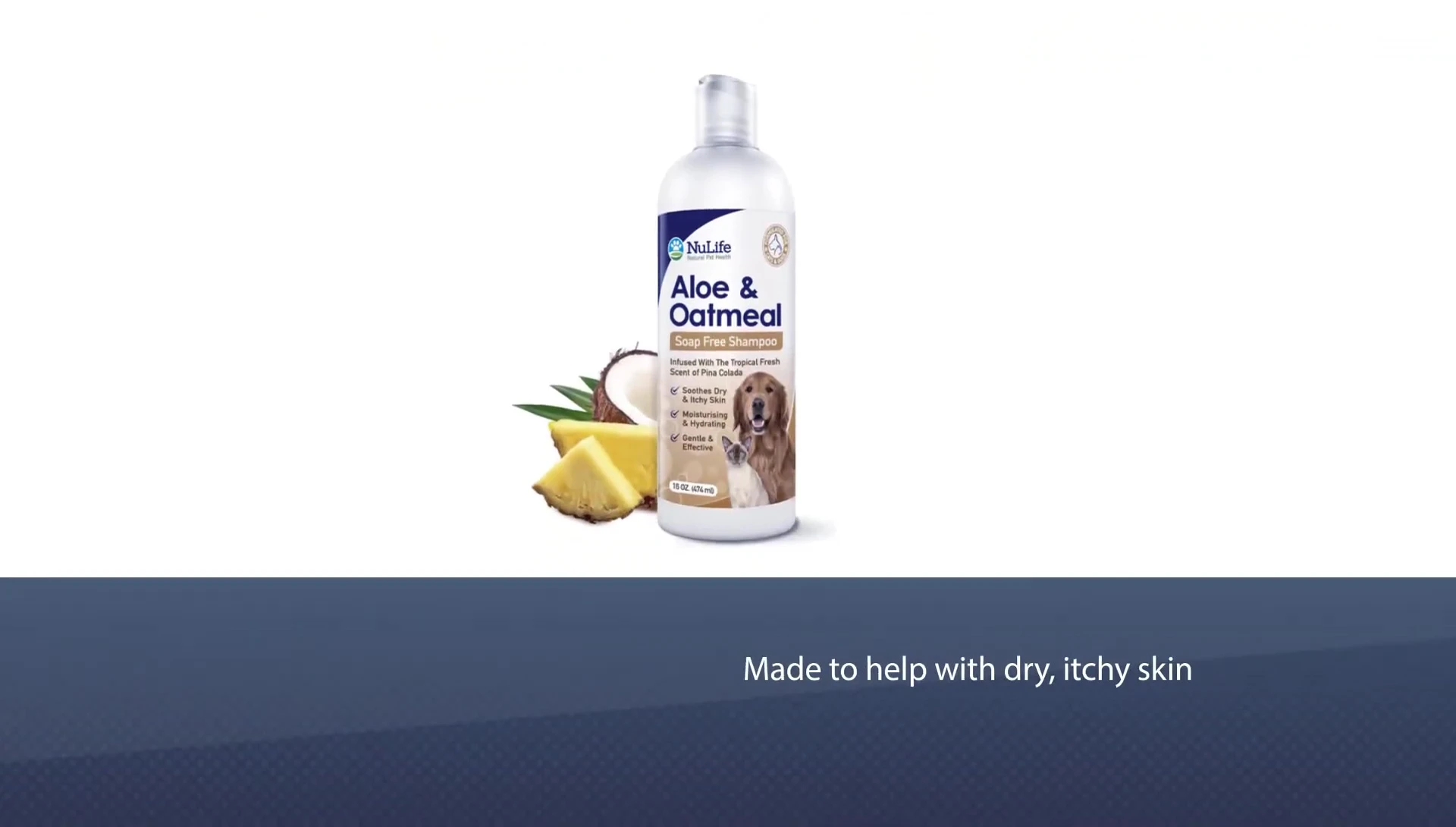 Ingredients list highlighting aloe and oatmeal