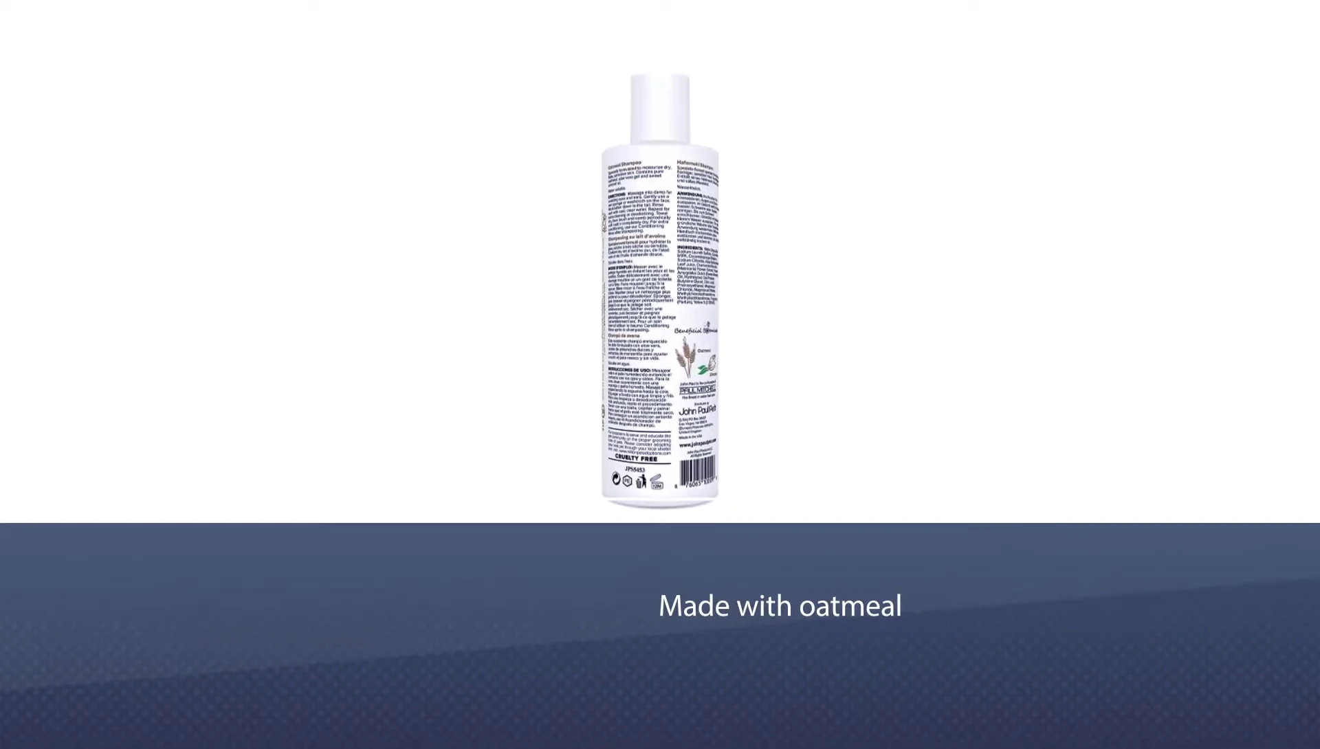 Close-up of the shampoo being applied to a dog