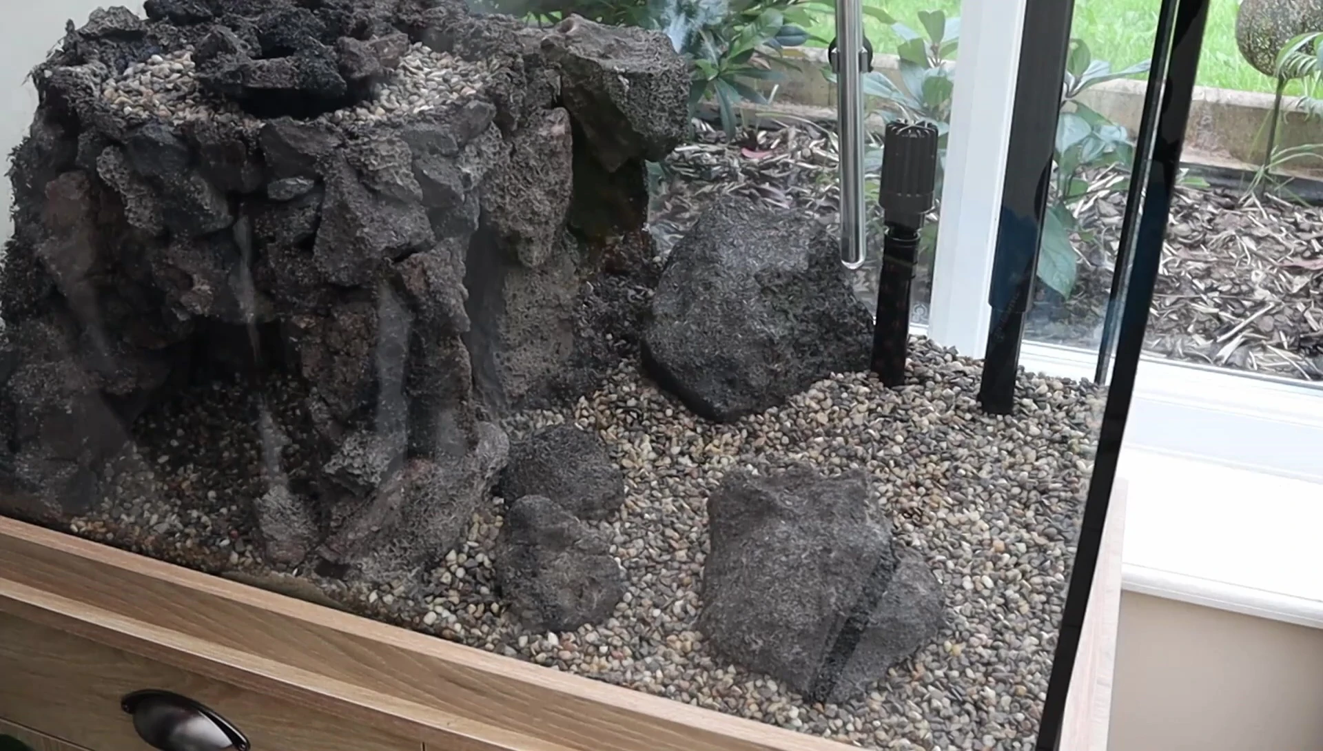 Rocks added to simulate fallen boulders.