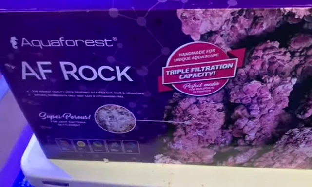 Branding shot of Aquaforest rock