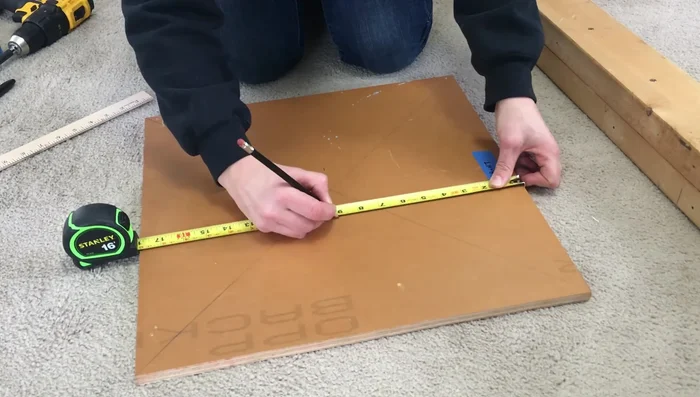 Cut a hole in the carpet for the post to fit through, ensuring proper centering.