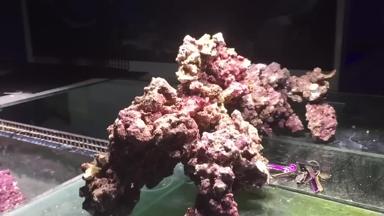 An example aquascape created using the 6kg Real Reef Rock, highlighting the varied shapes and sizes.