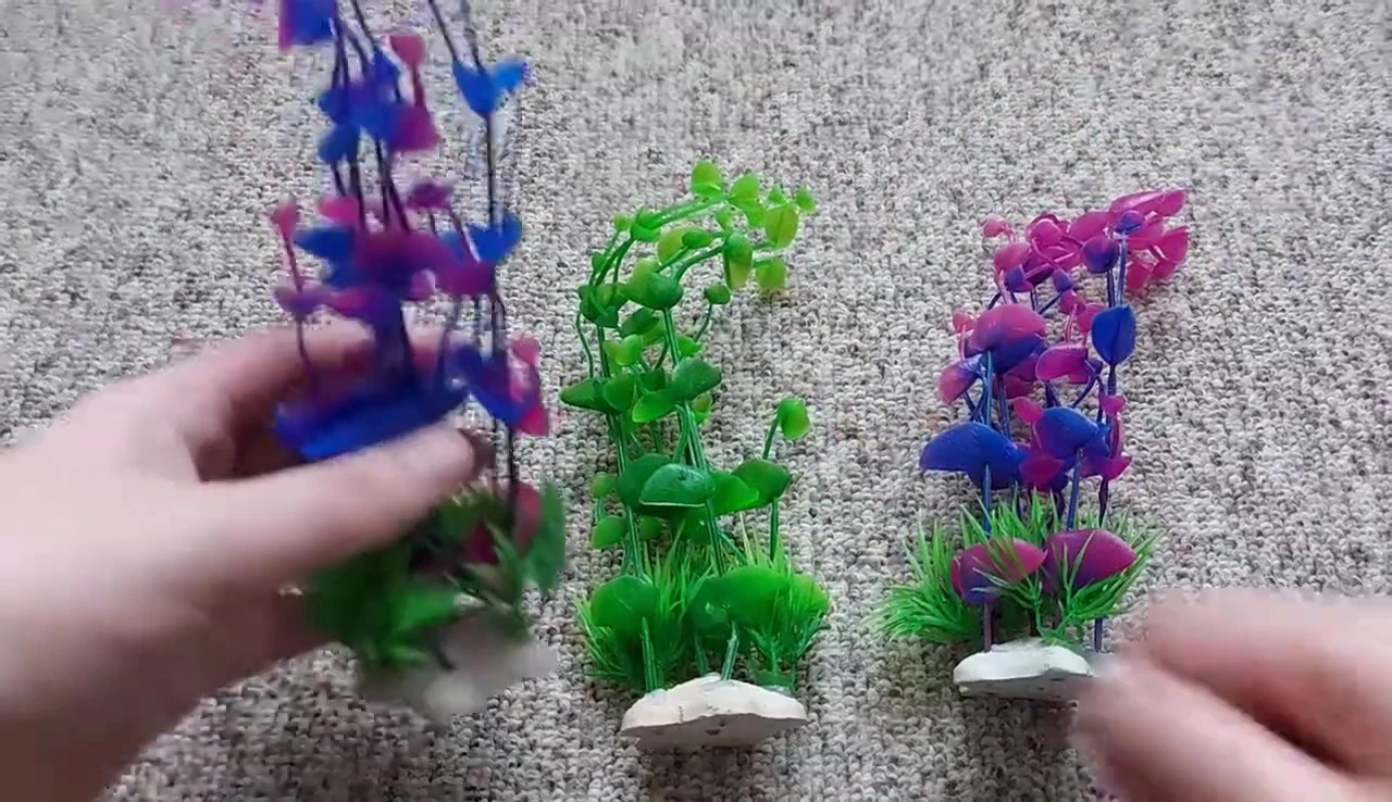 Largest plastic plants in the set.