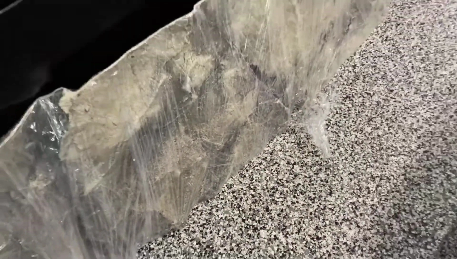 Close-up view of the mesh provided for covering the holes.