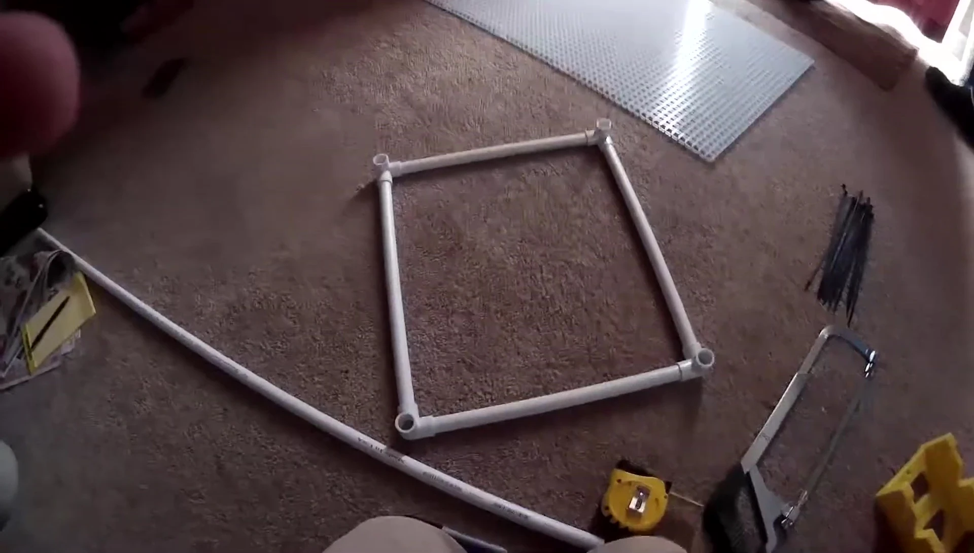 Cutting the PVC