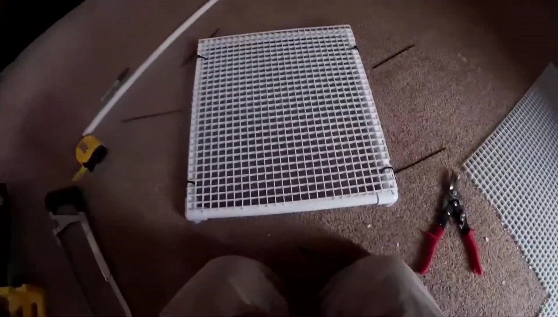 Finished divider with egg crate