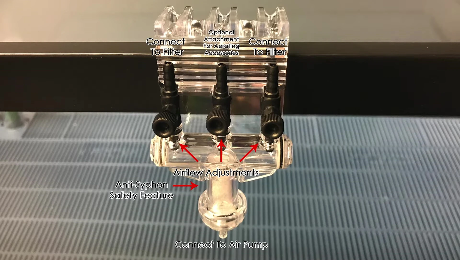Connecting the check valve to the filter system