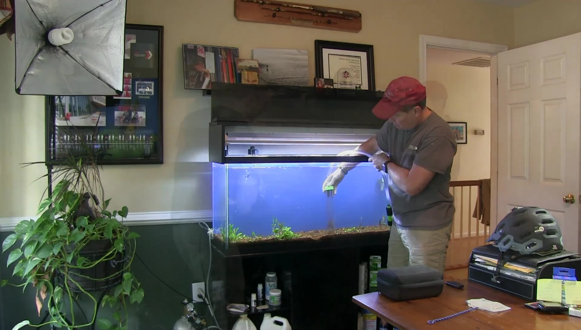 Draining the old aquarium