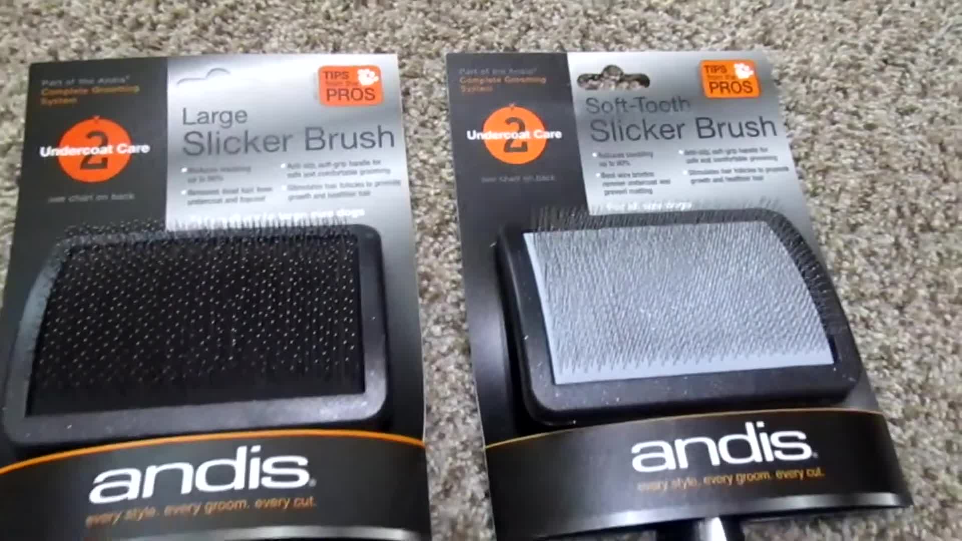 Comparison shot showing the difference in bristle firmness between the two brushes.