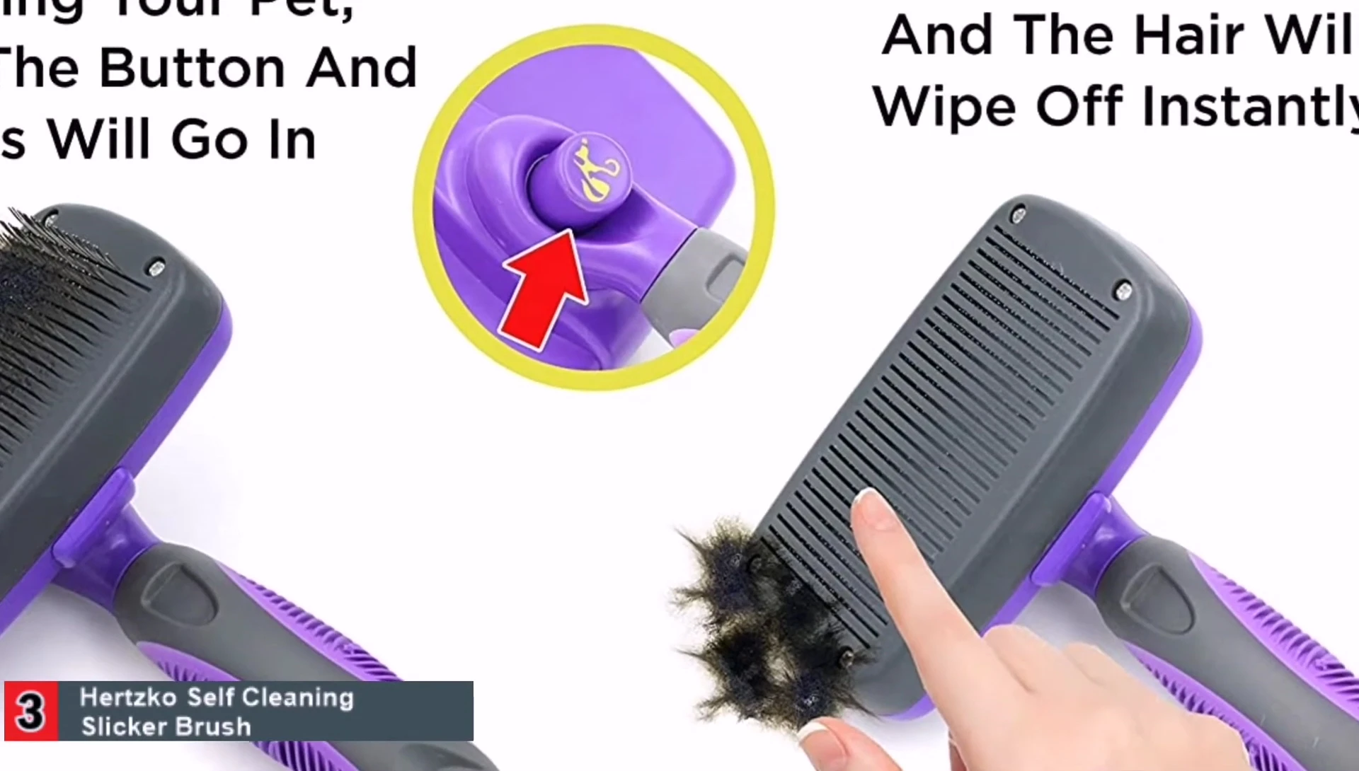 Demonstration of the Hertzko brush's self-cleaning mechanism.