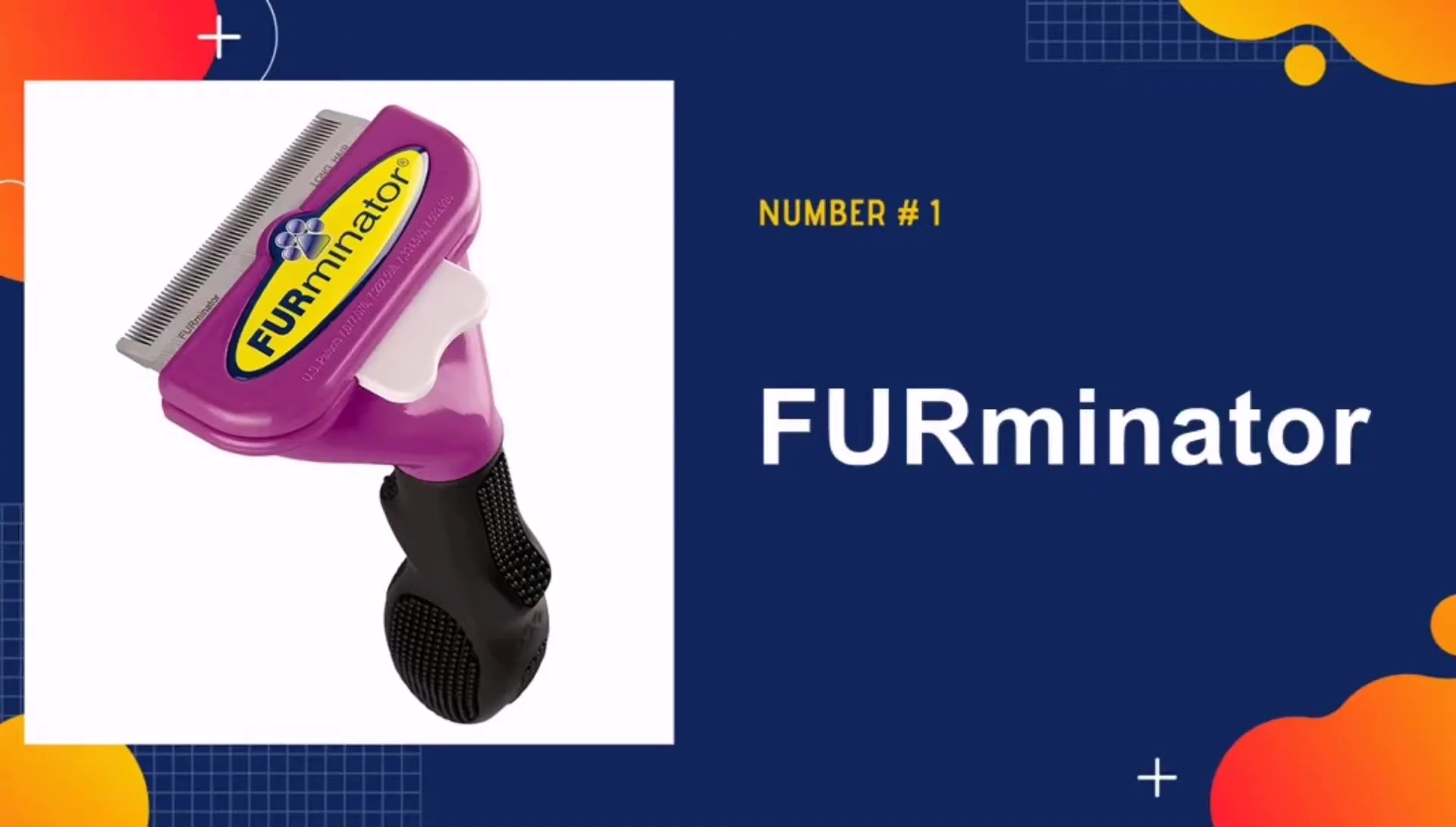 Close-up of the Furminator brush.