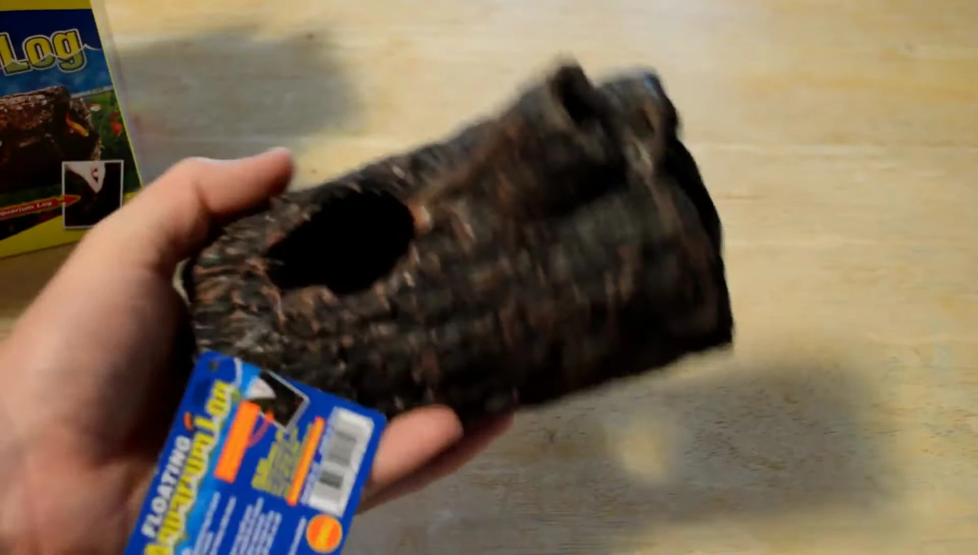 Close-up shot of the log showcasing its texture and details.