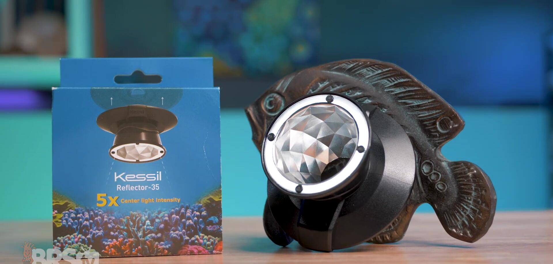 The Kessil A500X with 35-degree reflector attached