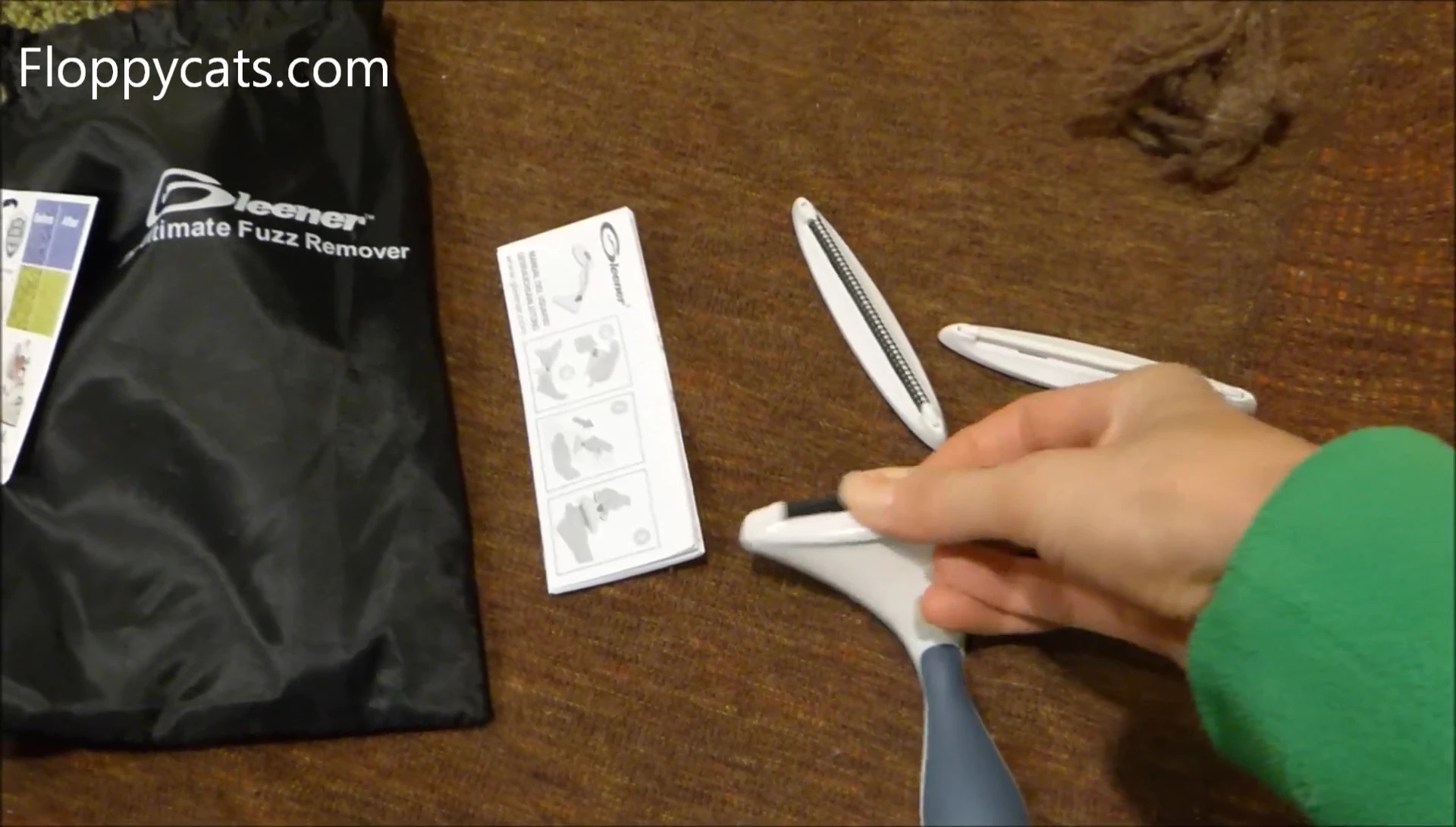 The Gleener with the lint brush attachment