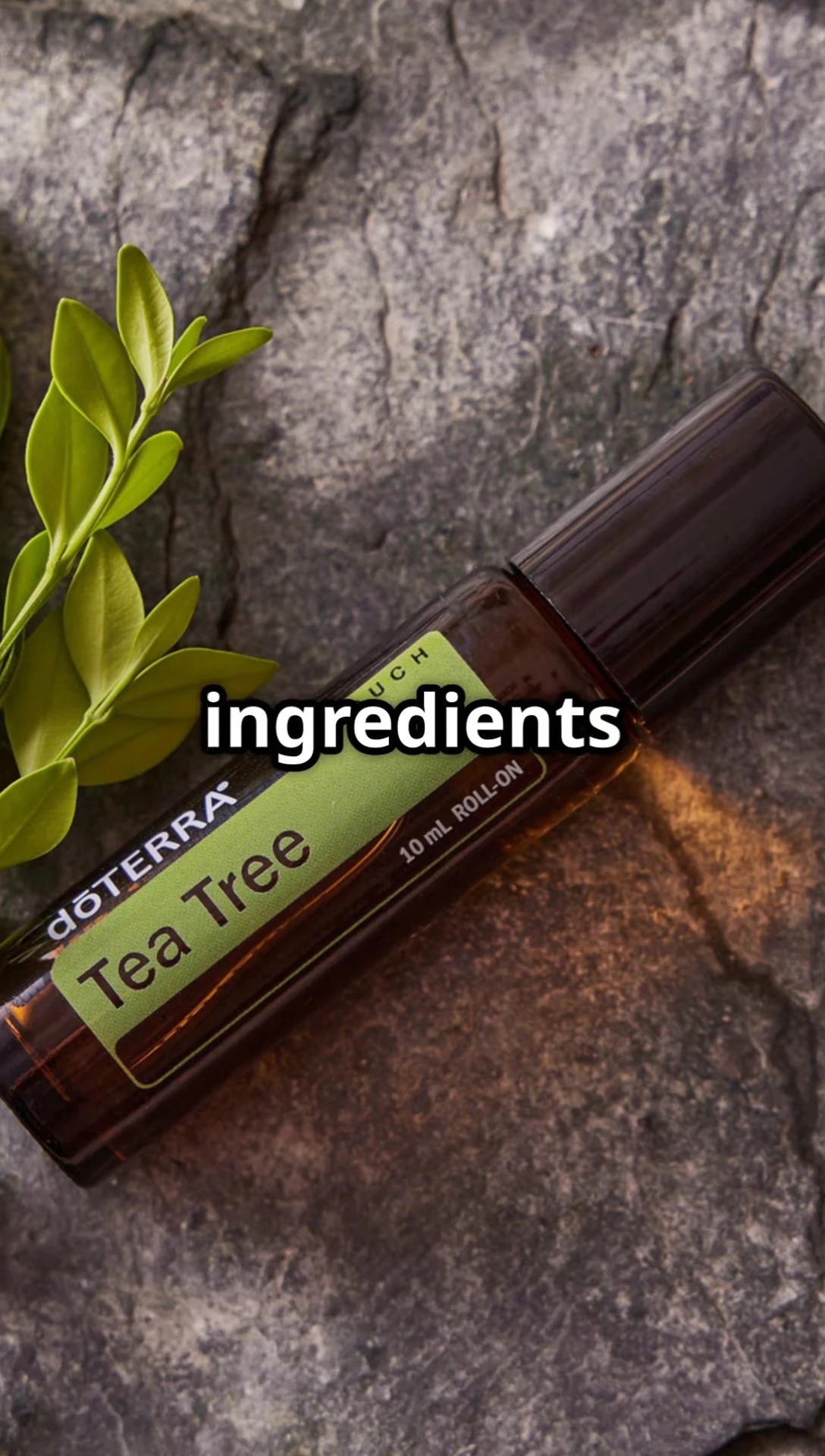 Text overlay or image highlighting potentially harmful ingredients like essential oils, SLS, and parabens.