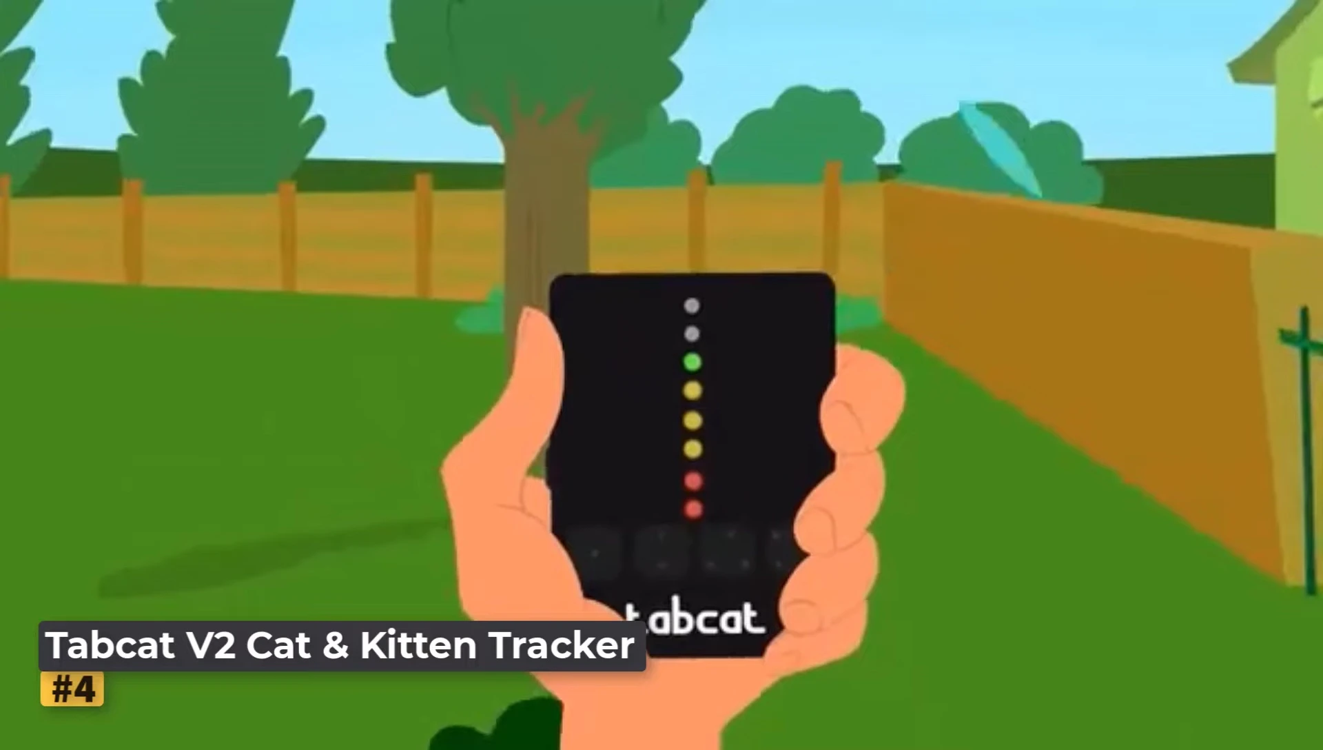 Tabcat V2 tracker shown with a cat