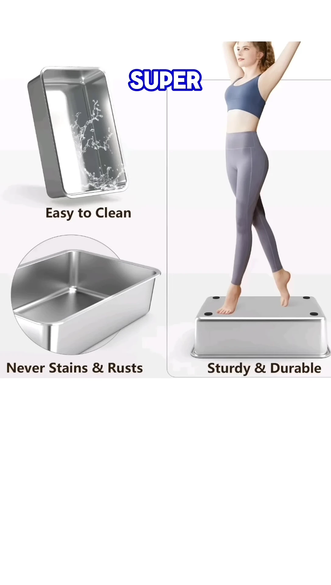 Highlighting the stainless steel material.