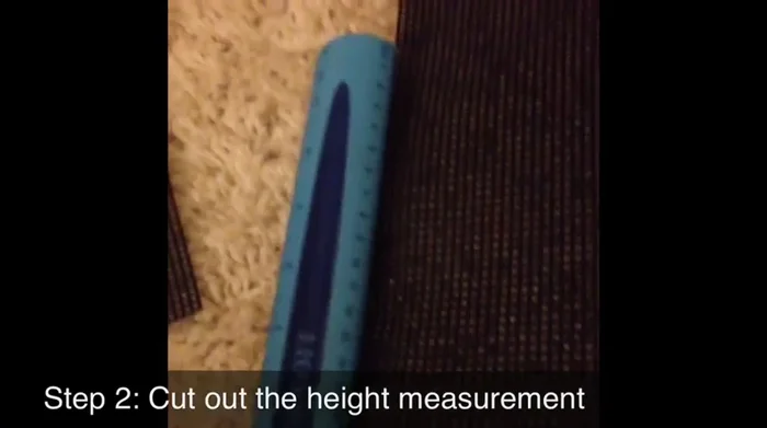 Cut along the marked line on the mesh to create the divider's height.