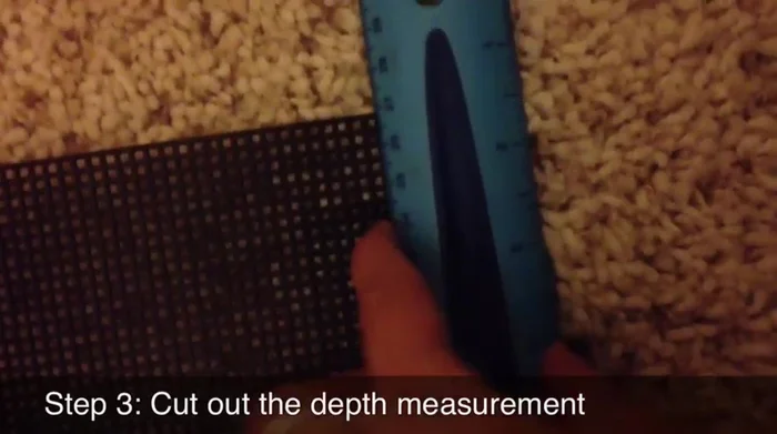 Cut along the marked line to create the divider's width.