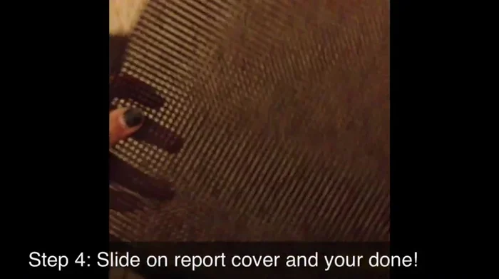 Adjust the divider as needed by trimming the mesh. Add at least two inches of gravel to help keep the divider in place.