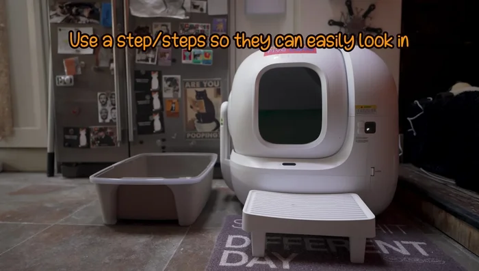 Turn off the automatic cleaning function of the automatic litter box. Use the machine as a new manual box initially.