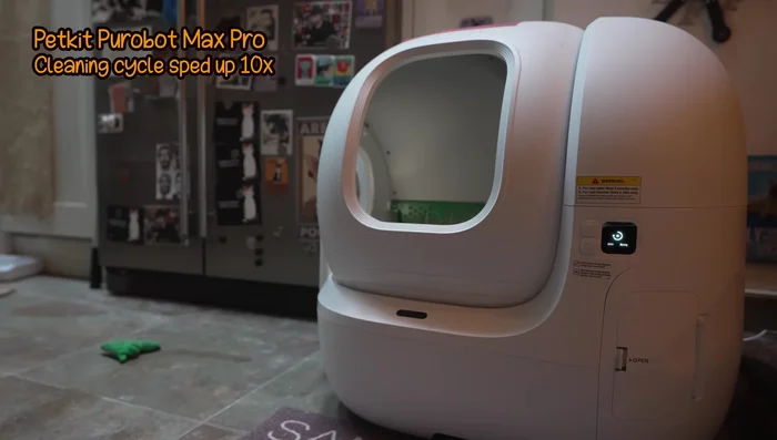 Once your cat is consistently using the automatic litter box, remove the manual box.