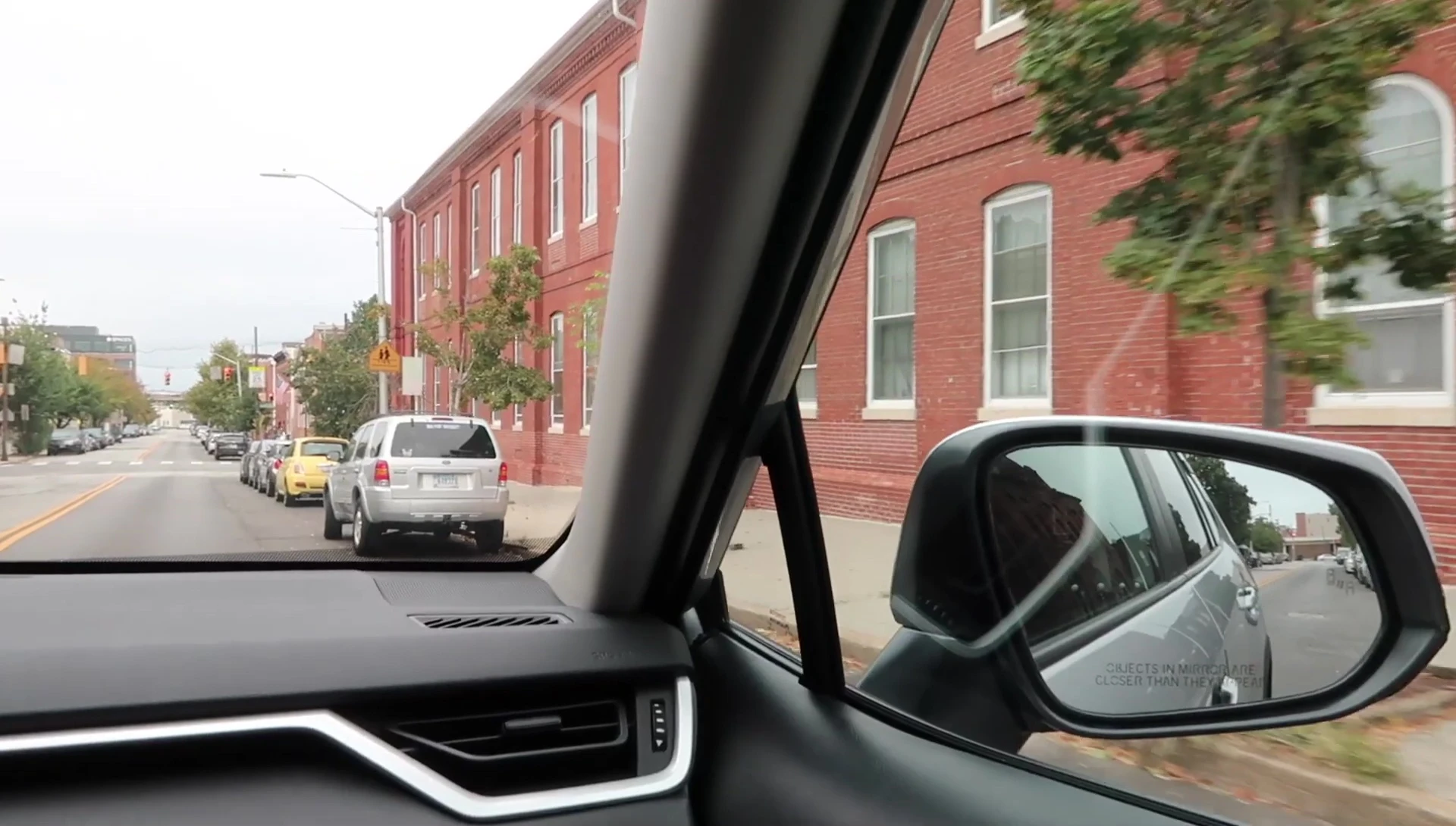 A street view of Baltimore, showcasing the city's architecture.