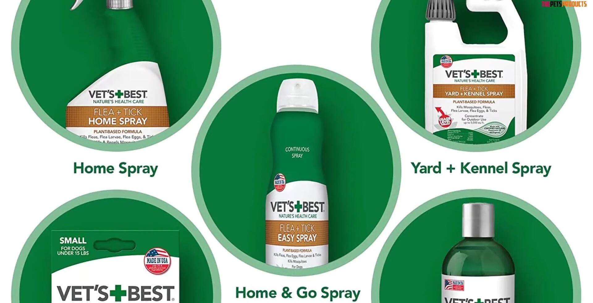 Spraying the yard with the Vet's Best product