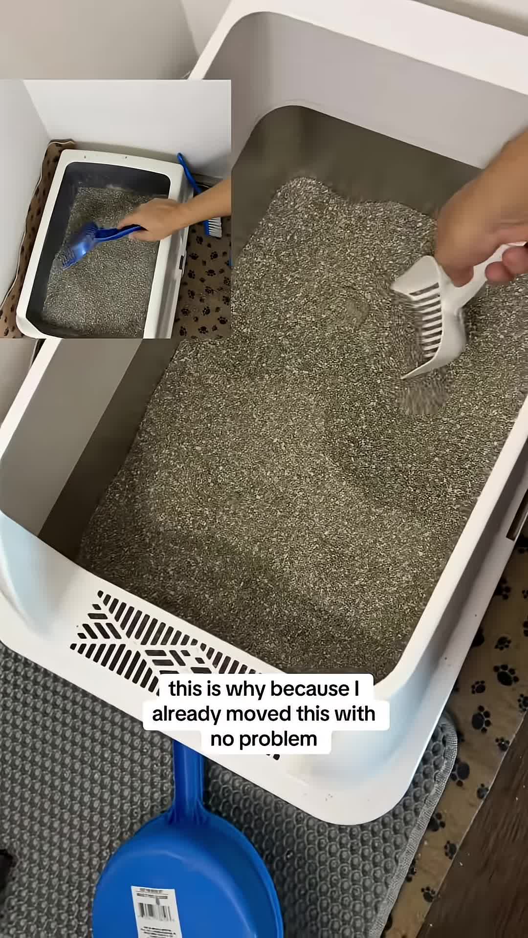 Litter being easily removed from the stainless steel litter box
