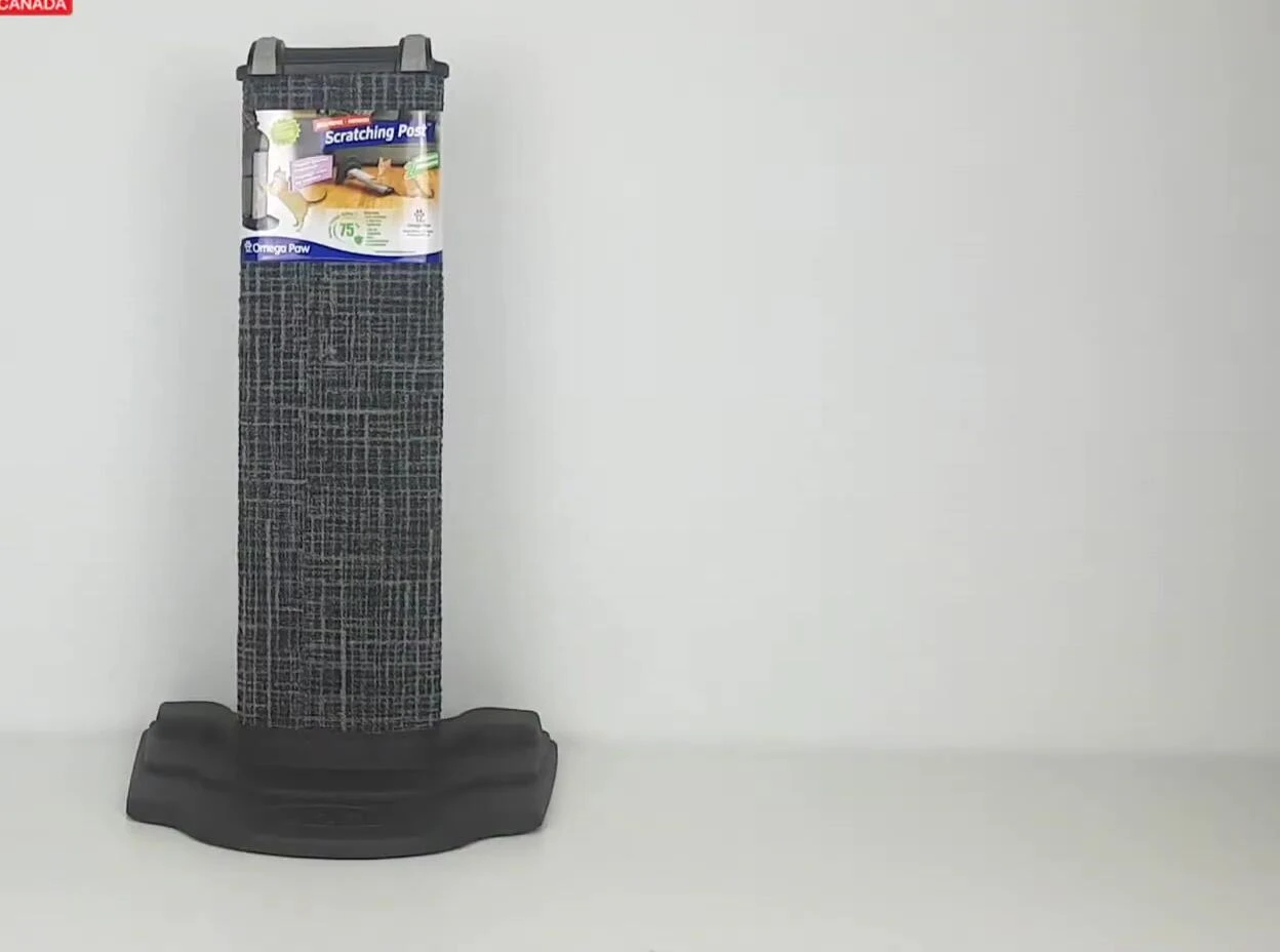Different scratching post models displayed