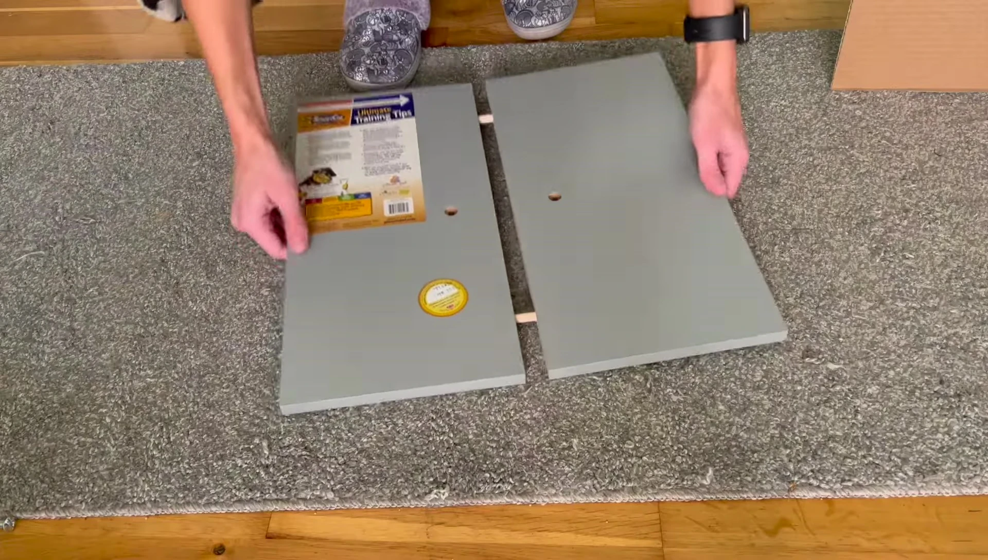 The reviewer showing the slightly frustrating step of incorrect assembly.