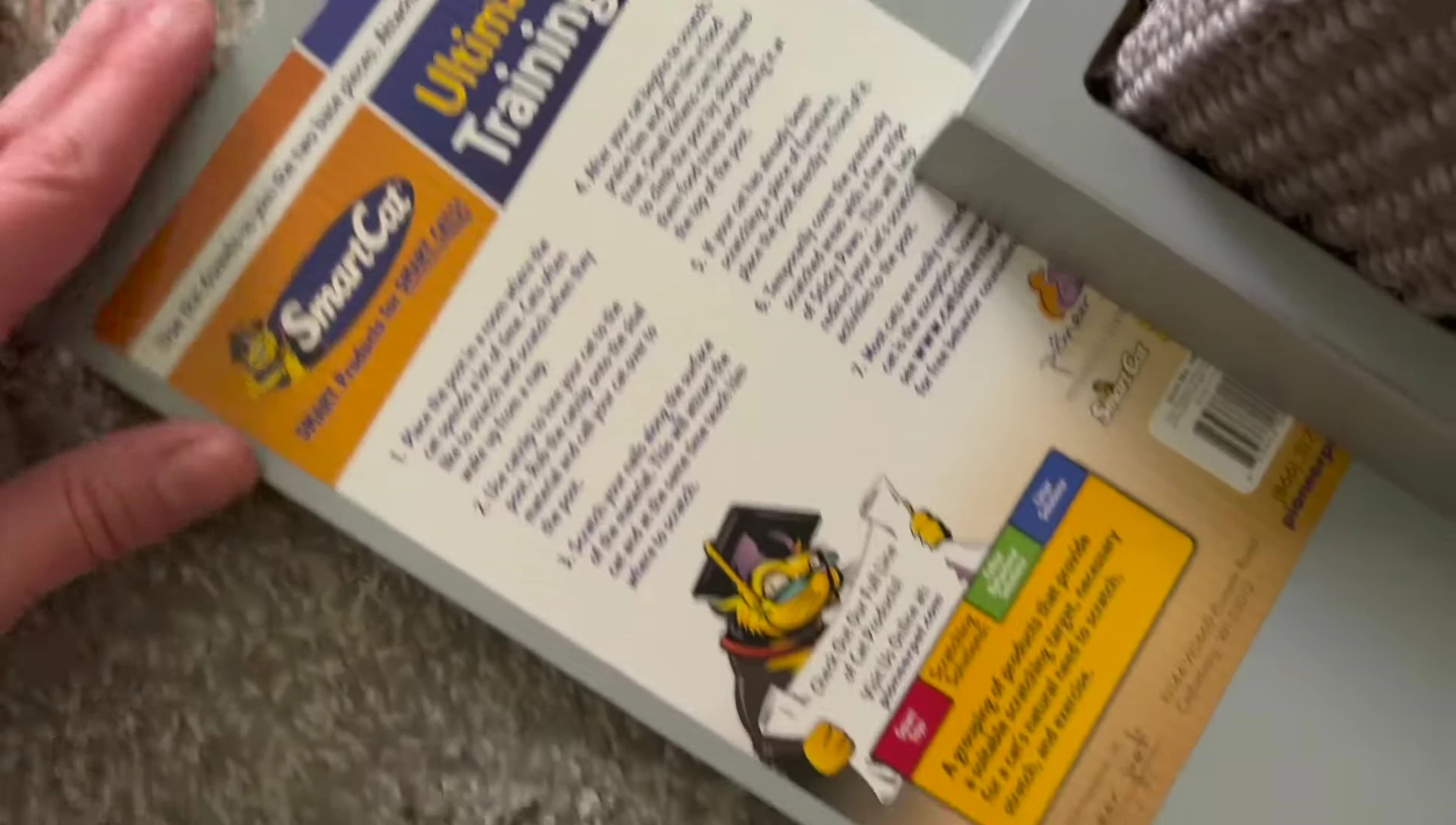 Close-up shot of the sticker with the training tips.