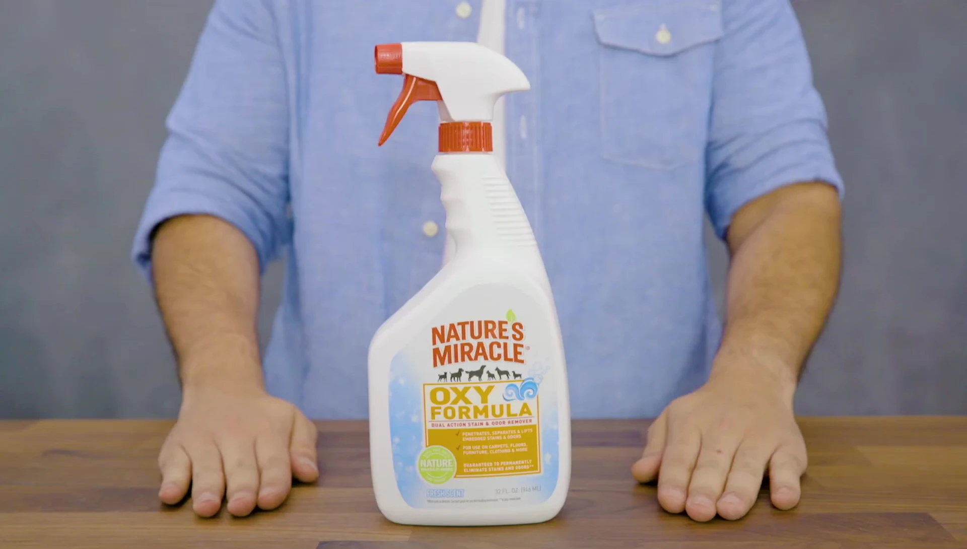 Product bottle of Oxy Pet Stain & Odor Remover