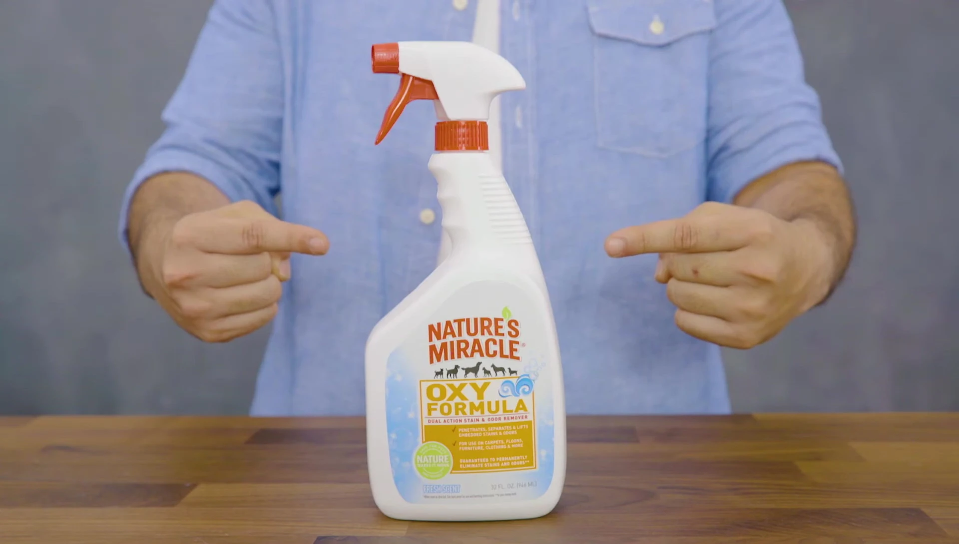 Visual demonstrating its quick and effective cleaning action